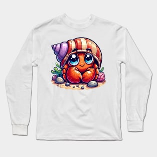Cute Hermit Crab Long Sleeve T-Shirt